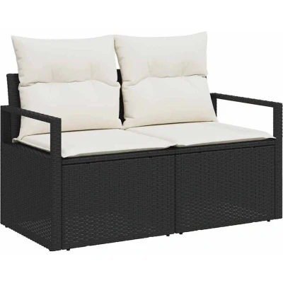 Image of vidaXL 5 Piece Garden Sofa Set with Cushions Brown Poly Rattan