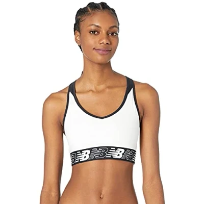 Image of New Balance NB Pace Bra 3.0, Women, White, XS