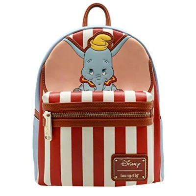 Image of LOUNGEFLY X Disney Dumbo Stripe Star of The Show Mini Backpack