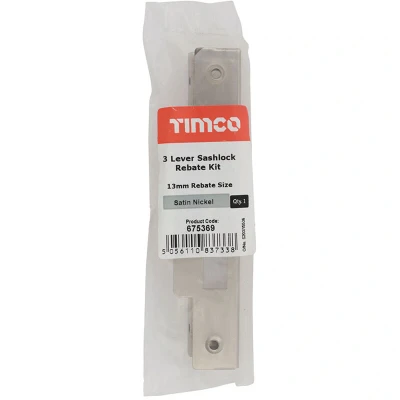 Image of 4x TIMCO 3 Lever Sashlock Rebate Kit Satin Nickel 675369