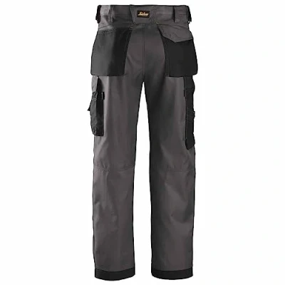 Image of Snickers Craftsmen Trousers, DuraTwill Muted Black/Black Waist 30&quot; Inside leg 35&quot;