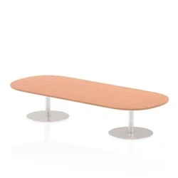 Image of Italia 2400mm Poseur Boardroom Table Beech Top 475mm High Leg