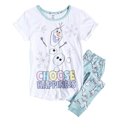 Image of Womens Olaf Frozen Choose Happiness Disney Pyjamas Blue