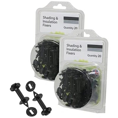 Image of SPARES2GO Greenhouse Insulation Shading Fixers Bubble Wrap PVC Plastic Frame Clips (x 40)