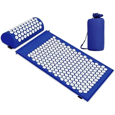 Image of Acupressure Set Mat with Pillow for Soothing Relaxation and Massage, Relief of Back Pain, Head Neck Stress Sleep Disorders at Home, Office or Travel