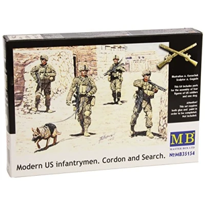 Image of Masterbox 1:35 Scale Modern US Infantrymen Cordon and Search Figure