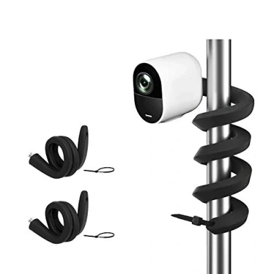 Image of HOLACA Flexible Twist Mount for Arlo Pro 4 3 2 EufyCam 2C 1 and Ultra 4K Baby Monitor und Go Indoor Camera (Black 2Pack)
