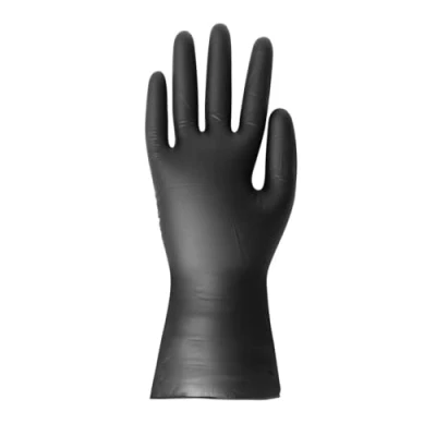 Image of Hygiplas Vinyl Powder Free Glove Black Size XL (Pack 100)
