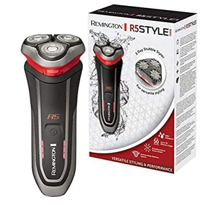 Image of Remington R5 R5000 Rotation shaver Trimmer Black,Red R5000, shaver, Buttons, Black,Red, Battery, 50 min, 2 h