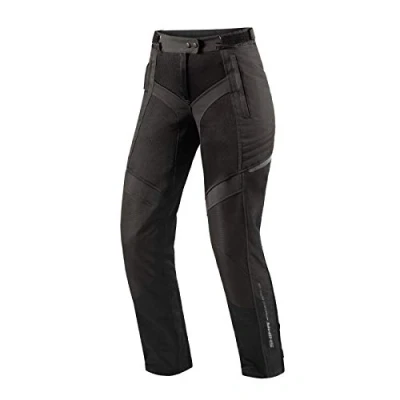 Image of SHIMA JET LADY Motorcycle Pants for Women Summer, Reinforced, Adventure, Touring Biker Trousers Womens Mesh with Waterproof Membrane, CE Knee Armor Pads (Black, XL)