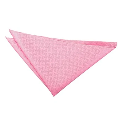Image of DQT Men Pink Solid Plain Stripe Floral Paisley Polka Dot Pocket Square Greek Key Baby