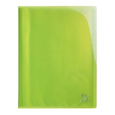 Image of Exacompta Ref 85673E Iderama Collection Semi Rigid Display Book 240 x 320mm in Size, Suitable for A4 Documents, 20 Pockets, 0.5mm Polypropylene Anise Green