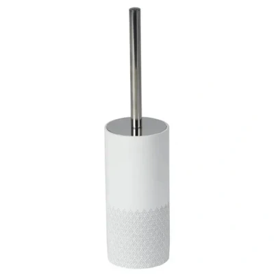 Image of Showerdrape Chantilly White Toilet Brush &amp; Holder