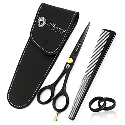 Image of Professional Hairdressing Scissors Hair Scissor for Hairdressers Barbers Stainless Steel Cutting Shears Salon Barbers, Men &amp; Women
