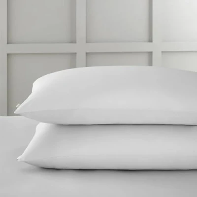 Image of Bianca 400 Thread Count Cotton Sateen Oxford Pillowcase Pair Dove Grey