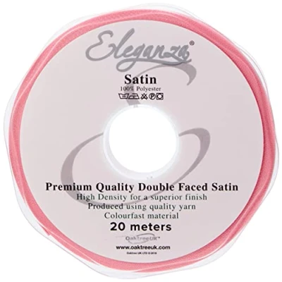 Image of ELEGANZA Double Faced Satin 10mm x 20m Classic Pink No.07, 10 mm 20 m
