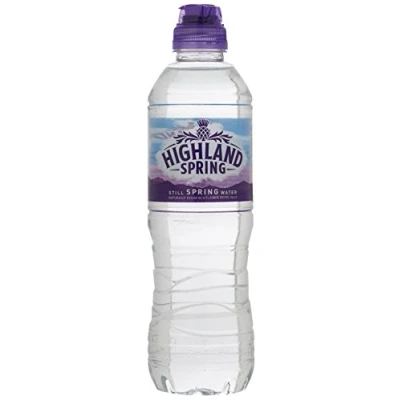 Image of Highland Spring Still Water Sports Cap, 12 x 500ml