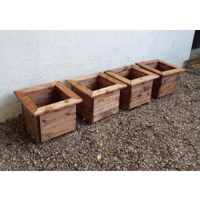 Image of Charles Taylor 4 Piece Country Regular SQ Garden Planter