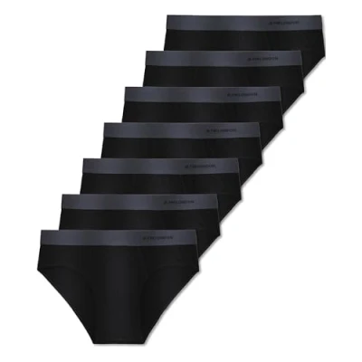 Image of FM London 7 pack Essentials Men&#039;s Briefs Tagless, Cotton Rich, Modern Underpants with Anti roll elasticated Waistband, Black, S