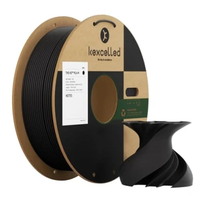 Image of kexcelled Matte PLA Filament 2.85 mm, 3D Printer +/ 0.03 Frosted Texture, Surface, 1 kg Spool (2.2 lbs), for FDM Printer, Black