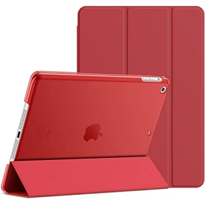 Image of JETech Case for iPad Air 1st Generation (NOT 2), Smart Cover Auto Wake/Sleep (Red)