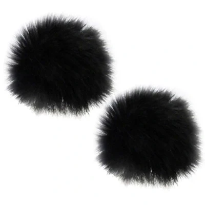 Image of Keepdrum 2x WS05 Mini Fur Windbreaker for Lavalier Microphones and Headsets