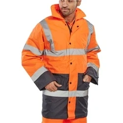 Image of Two Tone Traffic Jacket Orange / Navy 4XL