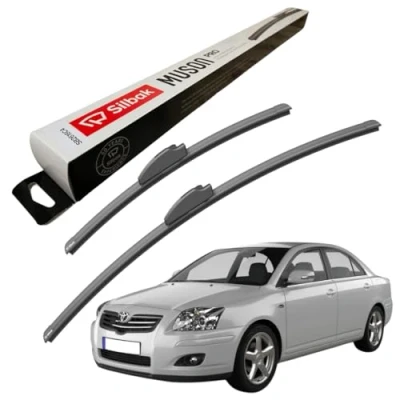Image of Silbak Windscreen Wipers, for TOYOTA AVENSIS (01/2003 11/2008) Wiper Blades, 600mm/400mm