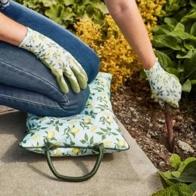 Image of Garden Mile Cushion Kneeler Water Resistant Padded Gardening Knee Pad Lightweight with Handles Multi Use Portable Mat Indoor Outdoor Durable Picnic (Sicilian Lemon)