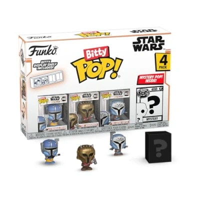 Image of Funko Bitty POP!: Mandalorian Heavy Infantry Mandalorian™, Pop! The Armorer™, Bo Katan Kryze™, and a mystery figure 0.9 Inch (2.2 Cm) Collectable Gift Idea