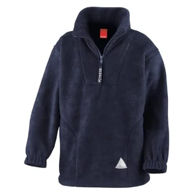 Image of Result R33JY Kids Zip Neck Polartherm Fleece Navy 12 14 Years