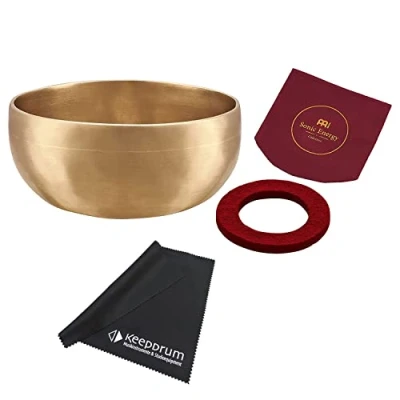 Image of Meinl Sonic Energy SB U 500 Universal Series Bronze Singing Bowl for Meditation Yoga + Keepdrum Microfibre Cloth