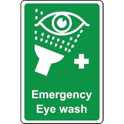 Image of Emergency Eye wash Safety Sign 1mm Plastic (300mm x 200mm)