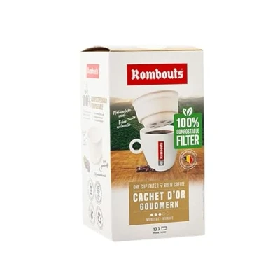 Image of Rombouts Cachet D&#039;or compostable one Cup Filters 4 Pack 40