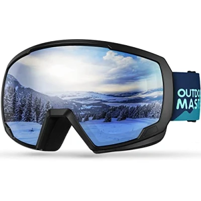 Image of OutdoorMaster Kids Ski Goggles, Snowboard Goggles Youth Snow Midnight