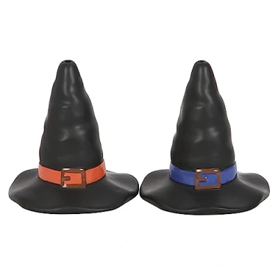 Image of Kitchen Magic: Witch Hat Salt &amp; Pepper Shakers Food Safe, Perfect for Halloween Events, Conversation Piece