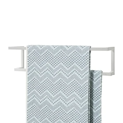 Image of Sealskin Towel Rack, Metal, White, 2 fold