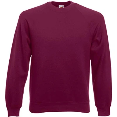 Image of Fruit of the Loom Men&#039;s Raglan Classic Sweater, Red, Small
