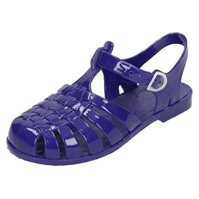 Image of Spot On Girls Closed Toe Jelly Sandals Navy Synthetic UK Size 3 EU 35 US 4