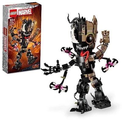Image of LEGO 76249 Marvel Venomized Groot 10+ 630 Pieces Reconfigurable Fun With Baby and Venom New for 2023, Medium