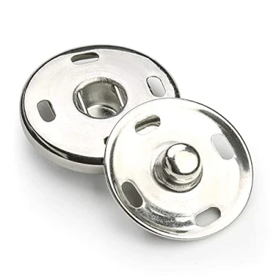 Image of 30 Sets Snap Fasteners Metal Press Studs Sew on Button for Clothes Sewing Craft DIY Projects (25MM)
