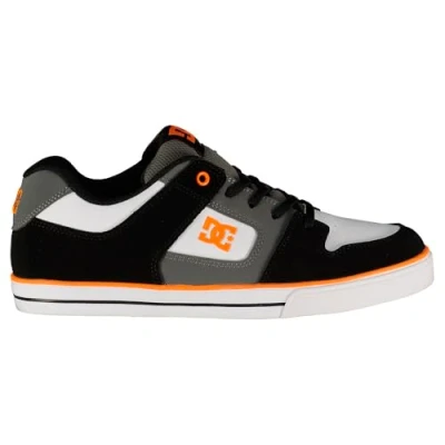 Image of DC shoes PURE Elastic SHOE Unisex Skate for kids, Size: 5.5, Grey/black/white Leather