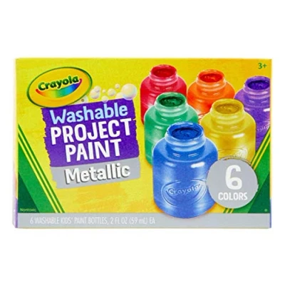 Image of Crayola 6 Washable Metallic Kids&#039; Paints
