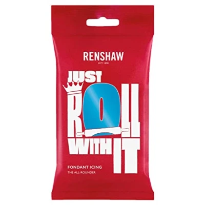 Image of Renshaw Ready To Roll Icing Fondant Cake Regalice Sugarpaste 250g TURQUOISE