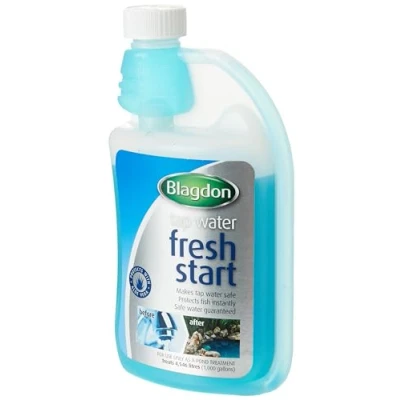 Image of Blagdon Pond Fresh Start, Removes Chlorine, Makes Tap Water Safe for Fish, 500ml, Treats 4546 Litres of Water, Transparent