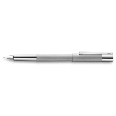 Image of Lamy 1228071 M Scala Fountain Pen, Brushed 051, Silver