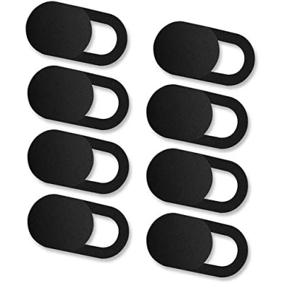 Image of ivoler [Set of 8 Webcam Covers, Slider Camera Cover, Ultra Thin Privacy Protection Cover for Laptop, PC, Smartphones, Tablets, etc. (Black)