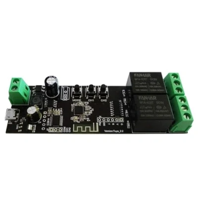 Image of 2 Channel WiFi Momentary Inching Relay Switch Module Smart Life/Tuya APP Control