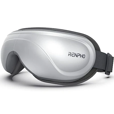 Image of RENPHO Eyeris 2 Extended Eye Massager with Heat and Vibration, Rechargeable Mask Bluetooth Music for Relax, Strain Dry Eyes, Improve Sleep, Birthday Gift