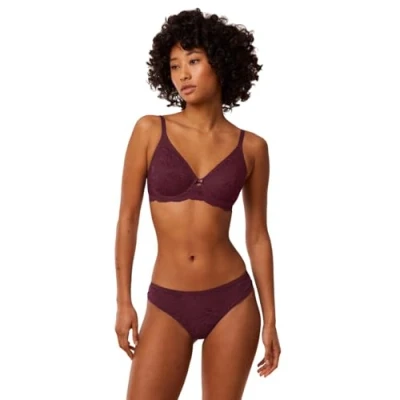 Image of Triumph Women&#039;s Amourette Charm T W02 Bra, Deep Burgundy, 34D